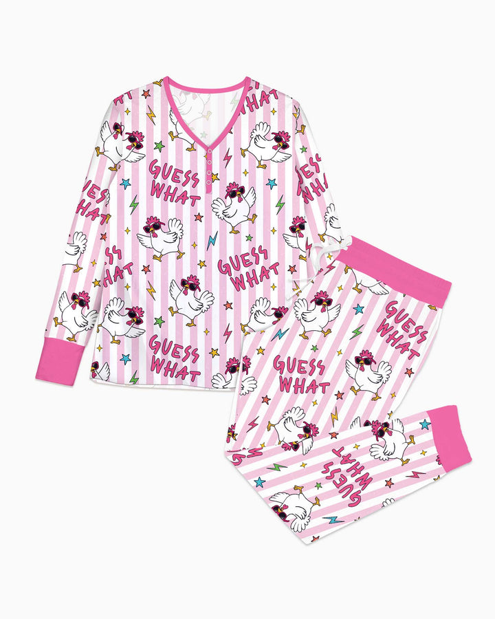Guess What? Chicken Butt! Bamboo Women Pajama Set