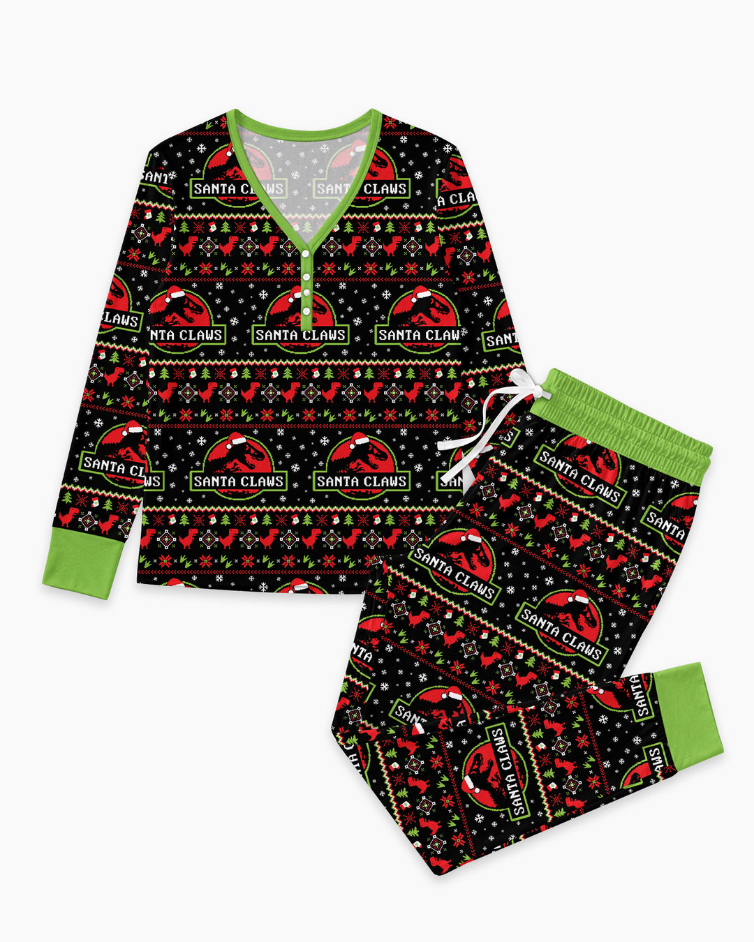 Santa Claws Christmas Bamboo Women Pajama Set