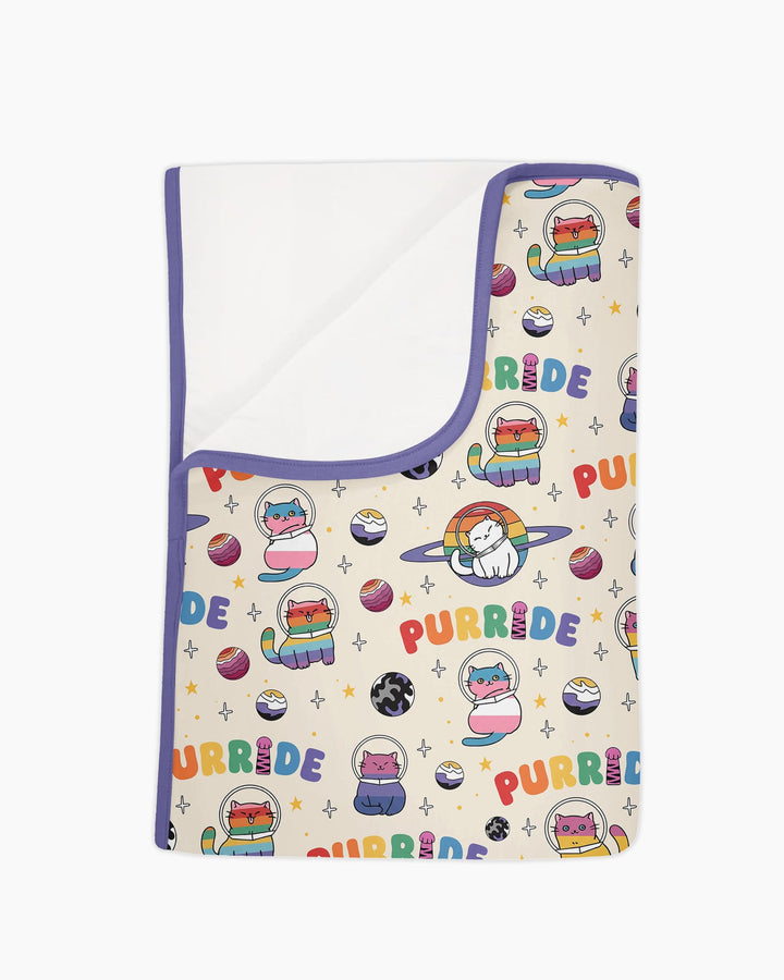 Rainbow Space Cats Family Matching Bamboo Blanket