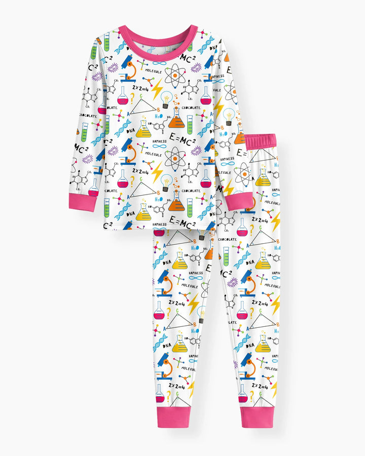 Science Explorer Family Matching Bamboo Two Piece Long Sleeve Pajama Set