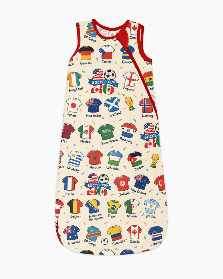 2026 Soccer World Jersey Flag Bamboo Sleep Bag