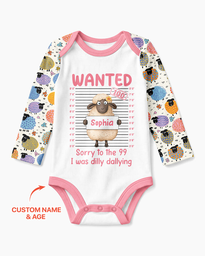 The Lost Sheep Custom Name Bamboo Bodysuit