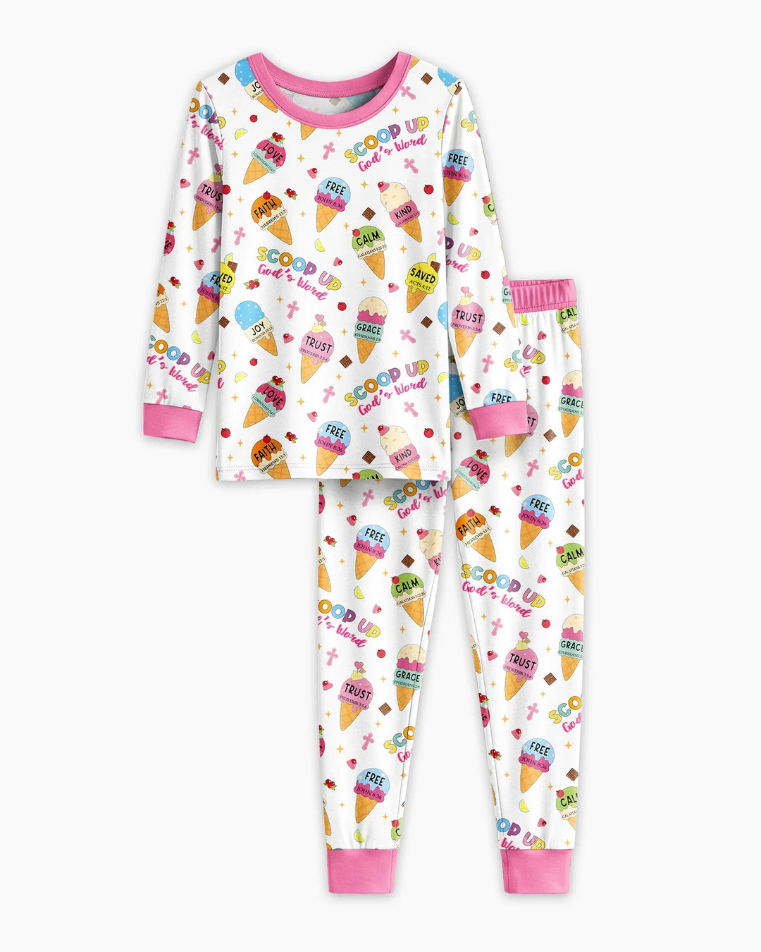 Conjunto de pijama de dos piezas de bambú de manga larga a juego Mini Mystic Family