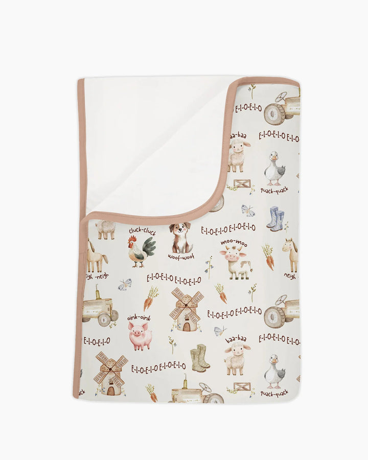 Old McDonald Farm Family Matching Bamboo Blanket