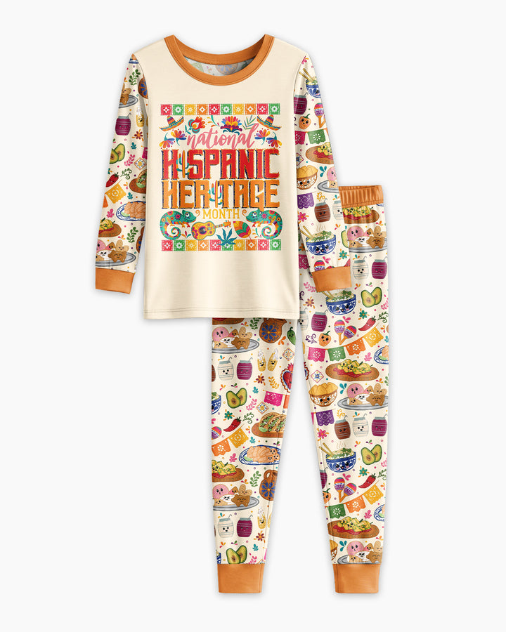 Hispanic Heritage Fiesta Bamboo Two Piece Long Sleeve Pajama Set