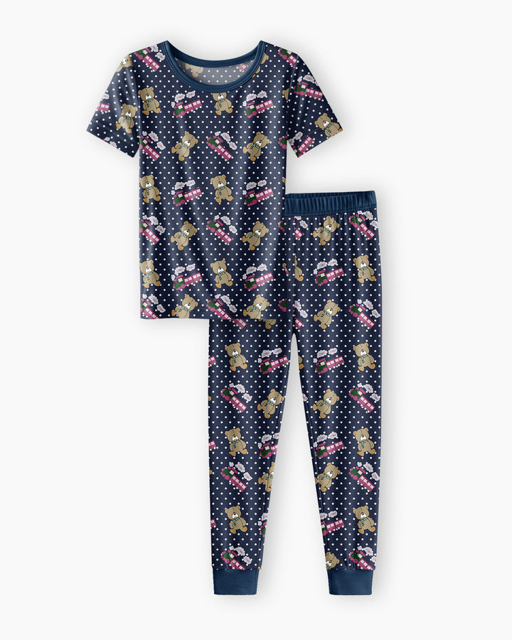 Huntrix Choo Choo Bamboo Two Piece Short Sleeve Pajama Set