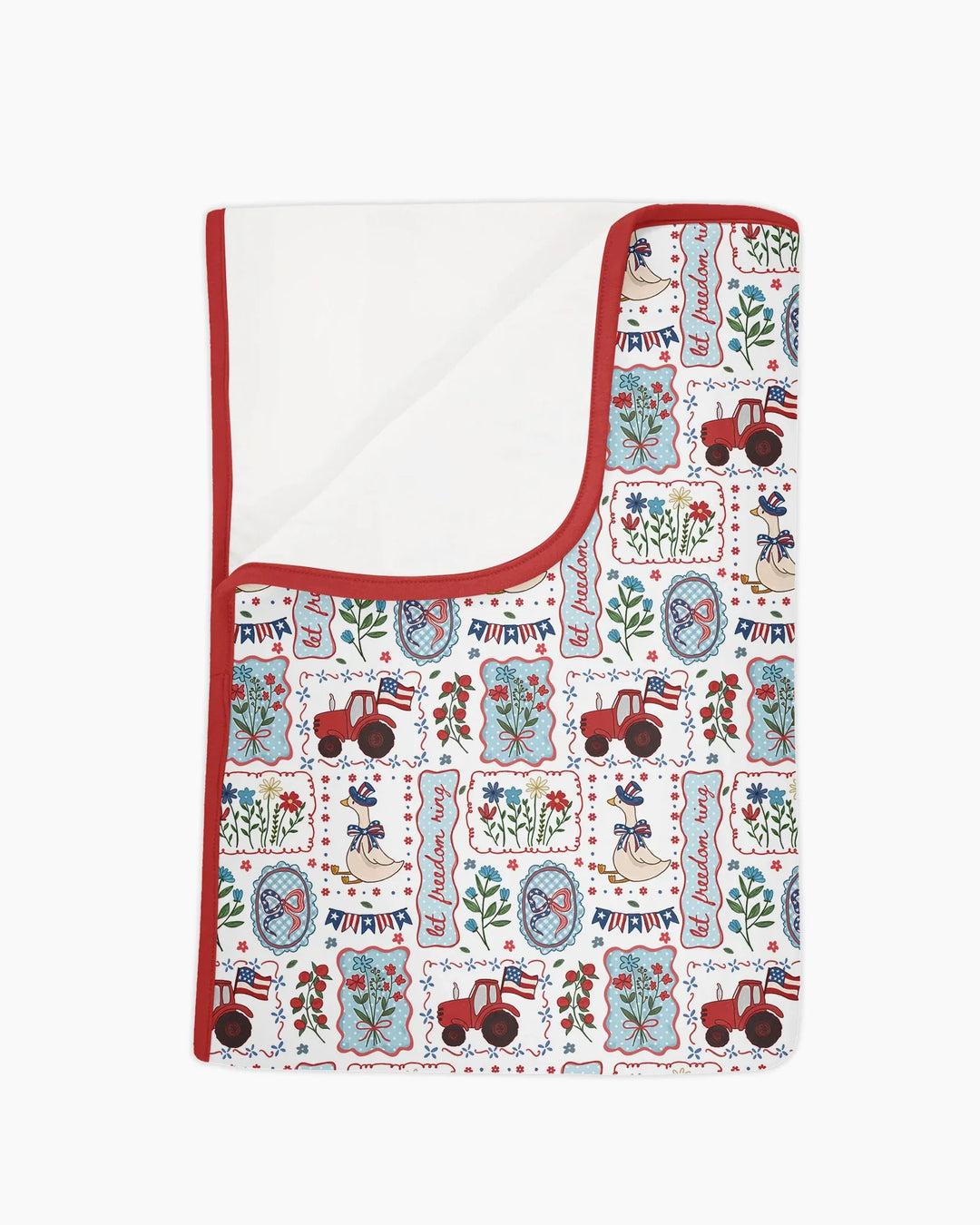 Patriotic USA Silly Goose Family Matching Bamboo Blanket