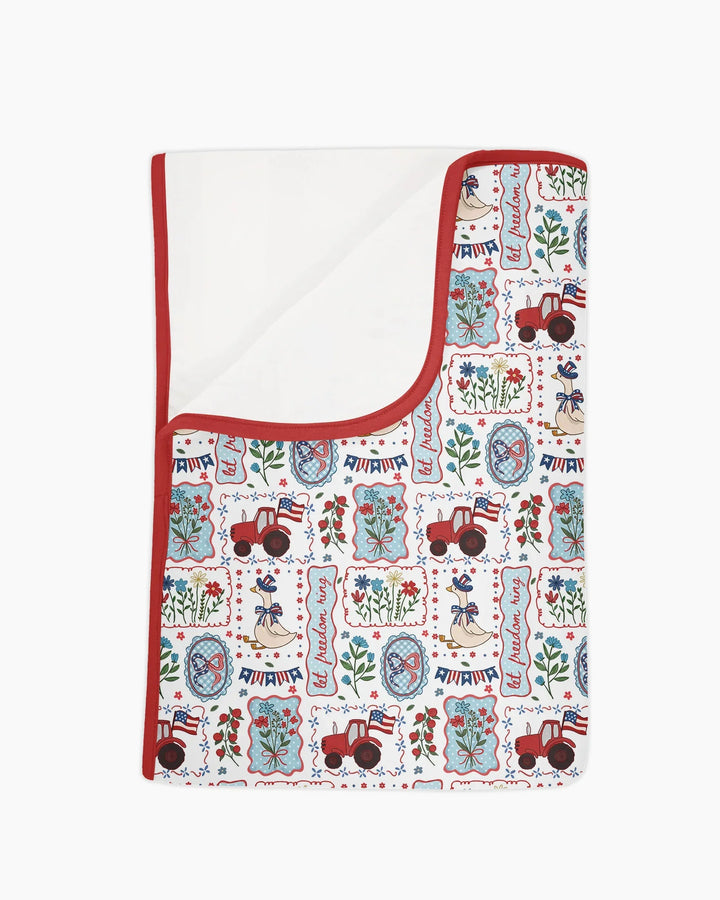 Patriotic USA Silly Goose Family Matching Bamboo Blanket