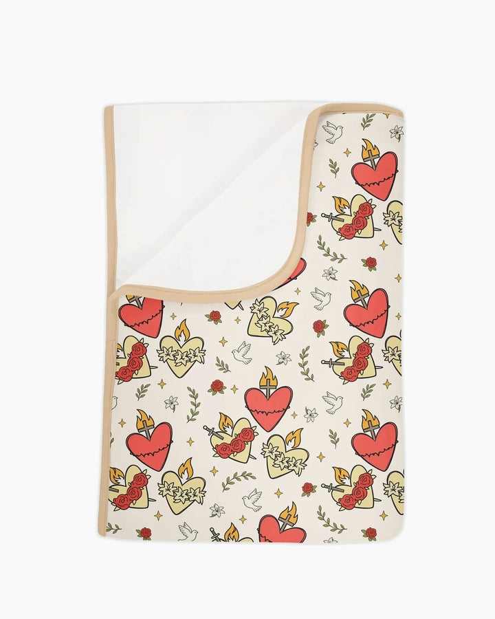 Three Sacred Hearts Bamboo Blanket