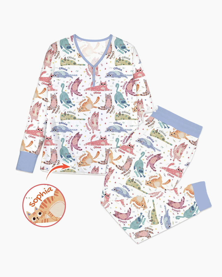 Template Damen Pyjama-Set aus personalisiertem Bambus