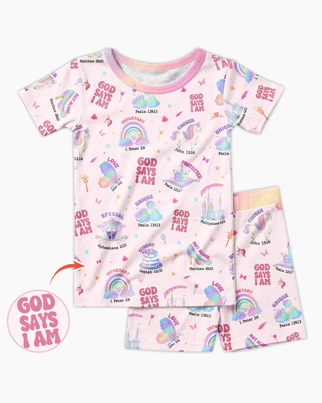 Zweiteiliges Pyjama-Set mit kurzen Ärmeln und Shorts im Sommer-Design