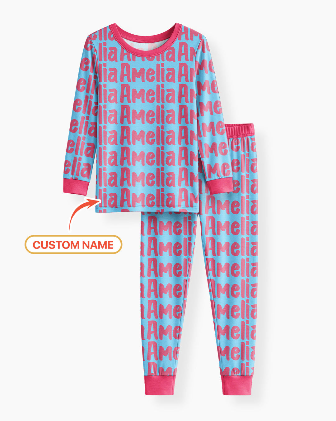 Little Letters Bamboo Two Piece Long Sleeve Pajama Set Bamboo Two Piece Long Sleeve Pajama Set