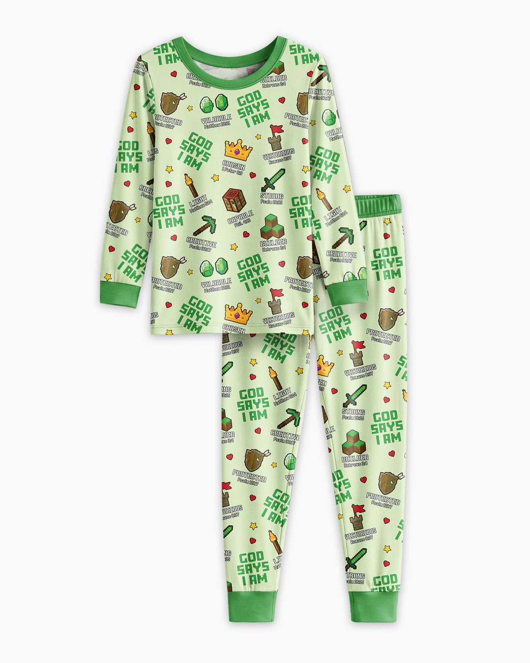 Christian Gamer Bamboo Two Piece Long Sleeve Pajama Set