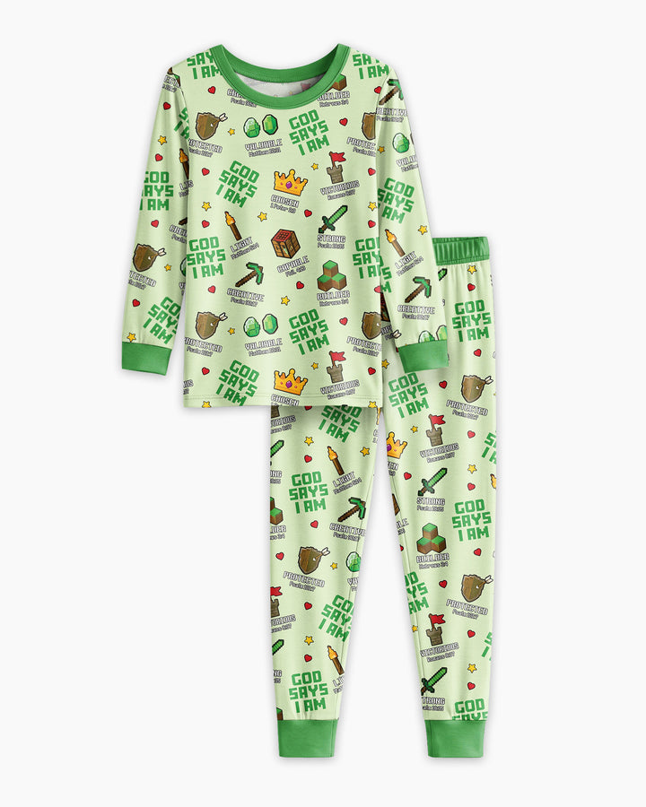 Christian Gamer Bamboo Two Piece Long Sleeve Pajama Set