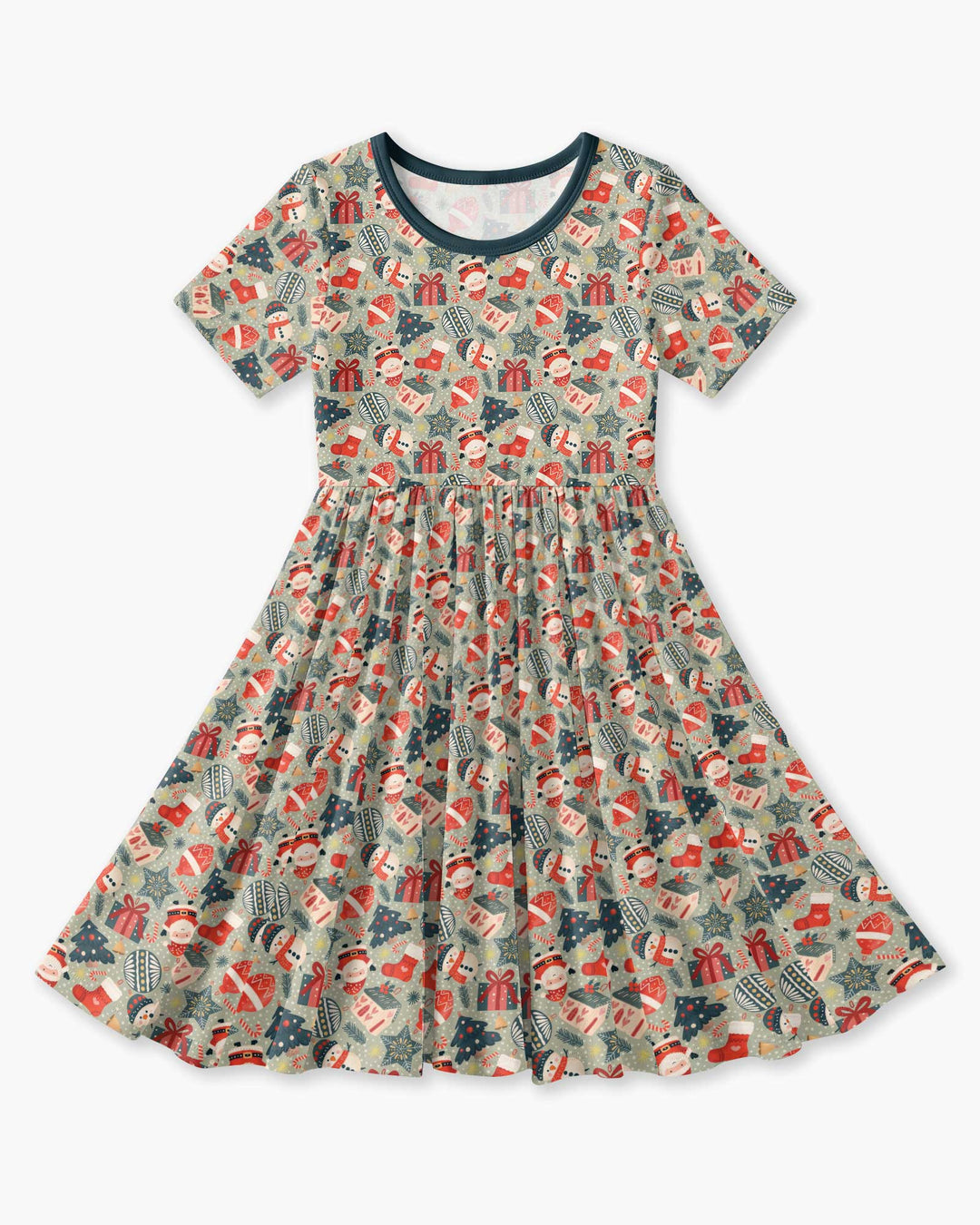 Christmas Ornaments Bamboo Twirl Dress