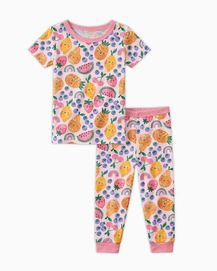 Conjunto de pijama de dos piezas de manga corta de bambú