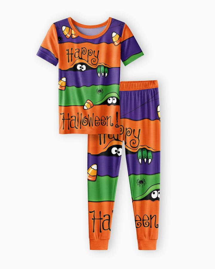 Happy Halloween Bamboo Two Piece Short Sleeve Pajama Set