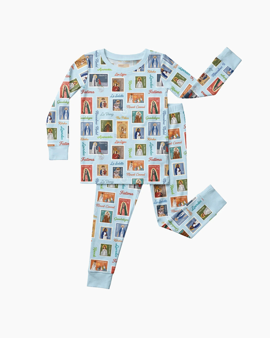 Our Lady, Around the World Bamboo Two Piece Long Sleeve Pajama Set