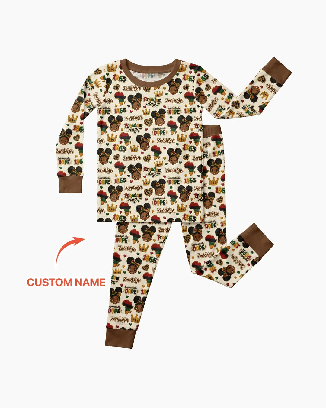 Conjunto de pijama de dos piezas de bambú con mangas largas, plantilla PERSONALIZADA