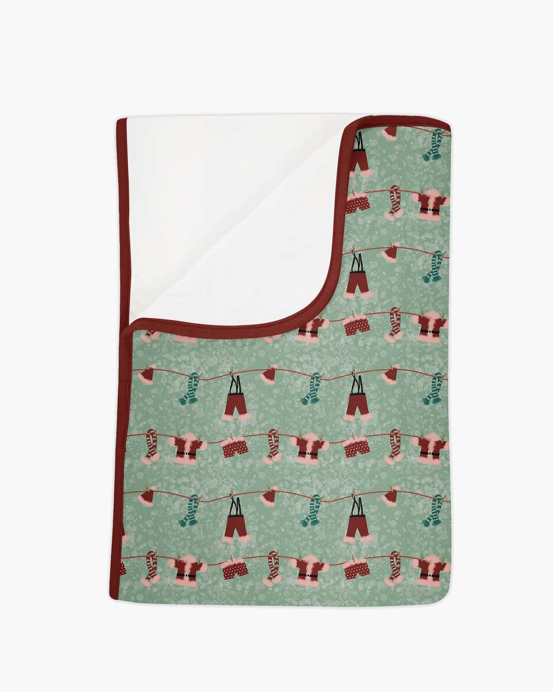 Santa In The Snow Bamboo Blanket