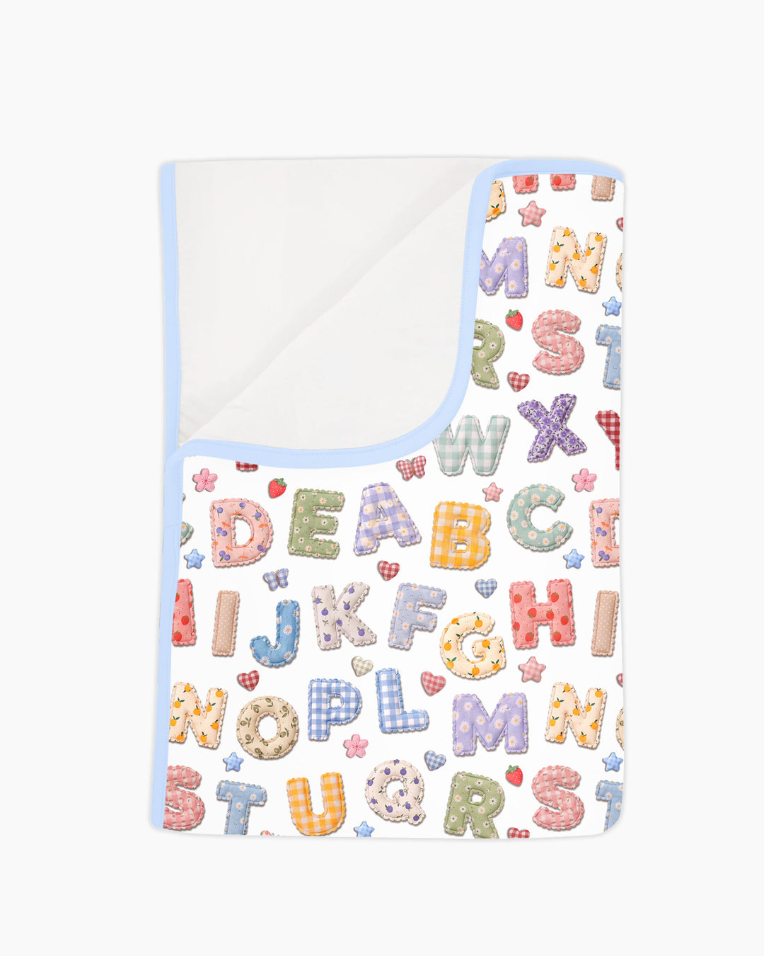 Fabric Alphabet Letters Bamboo Blanket