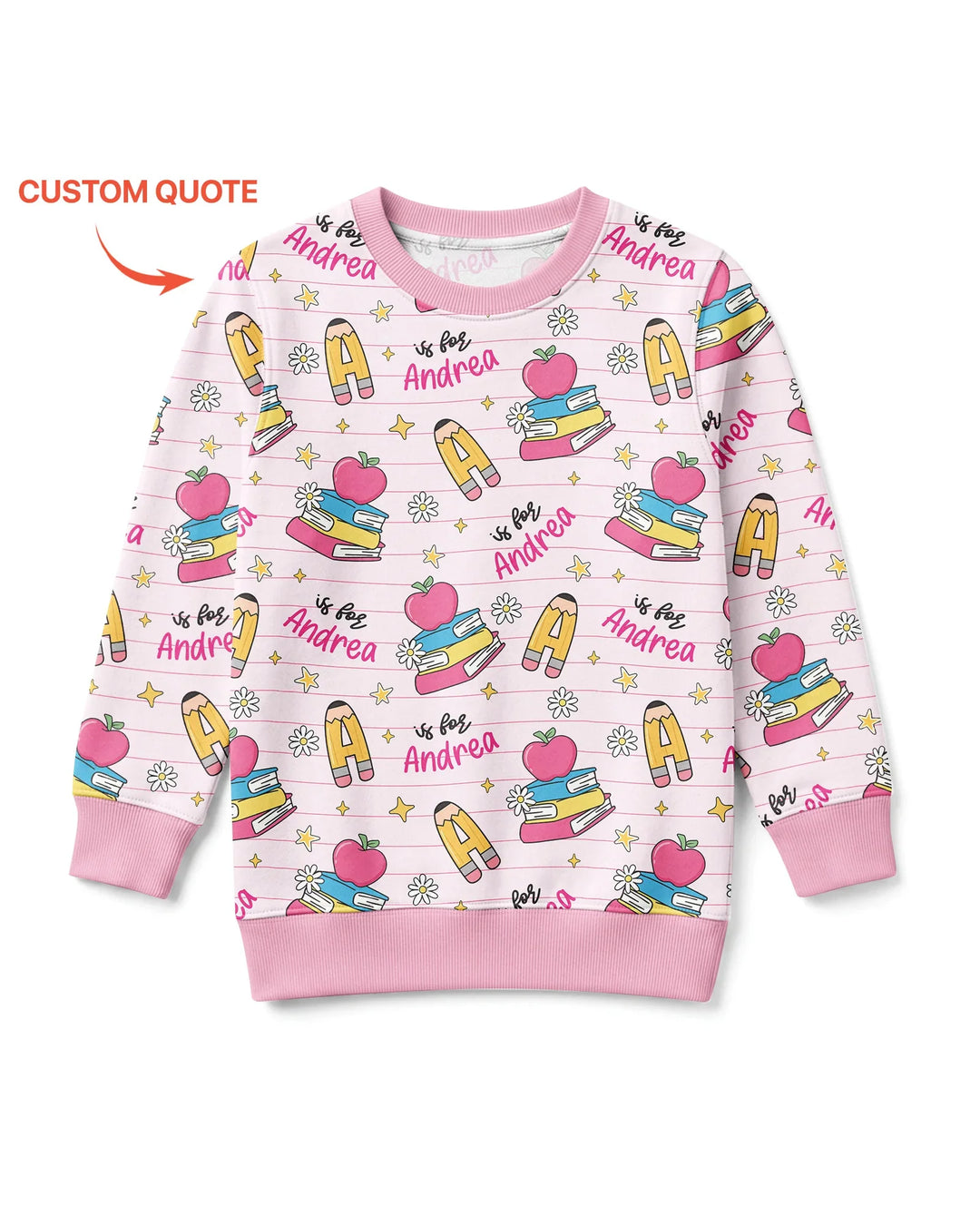 Sudadera de cuello redondo de bambú con plantilla personalizada