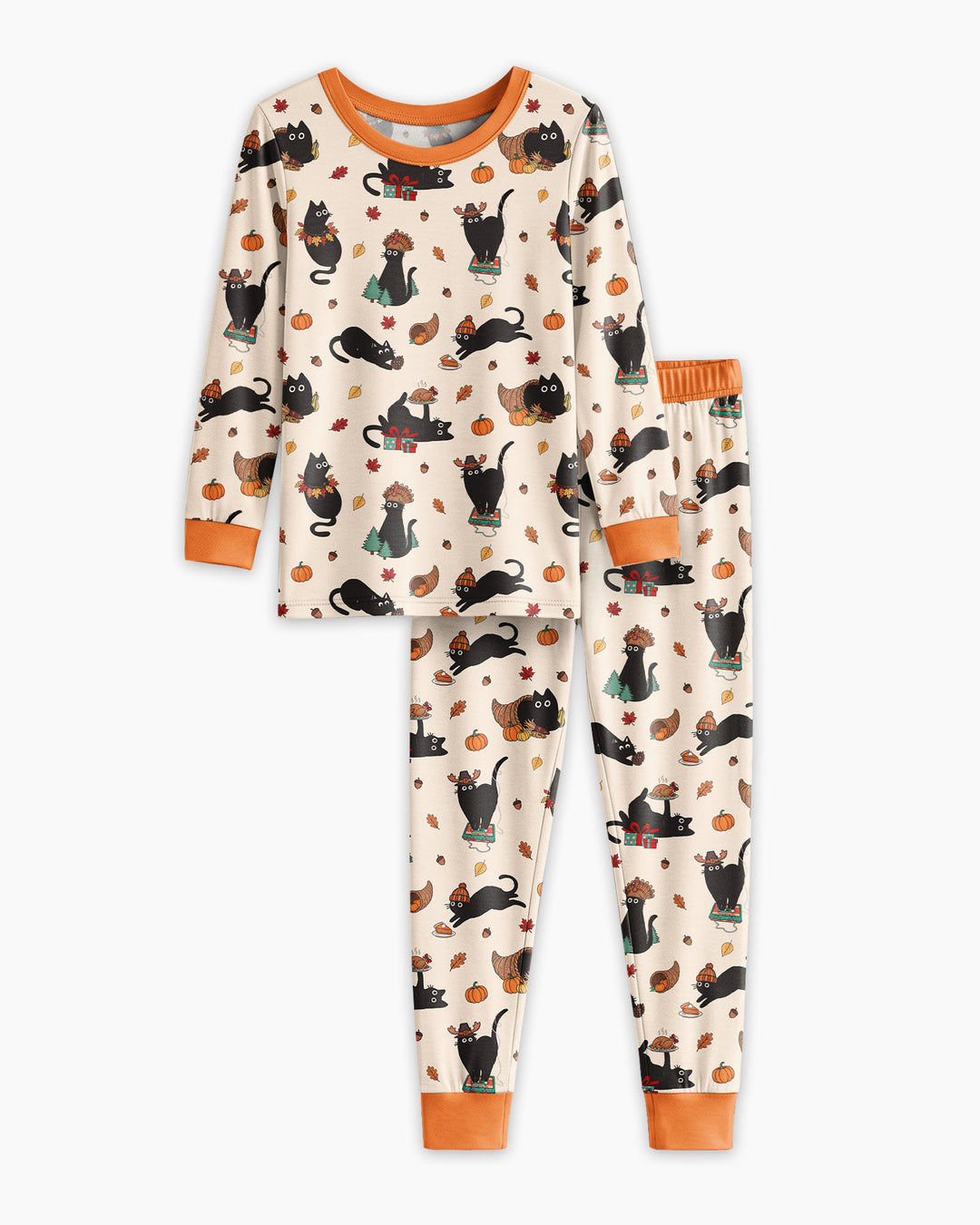 Black Cat Cozy Season Bamboo Two Piece Long Sleeve Pajama Set