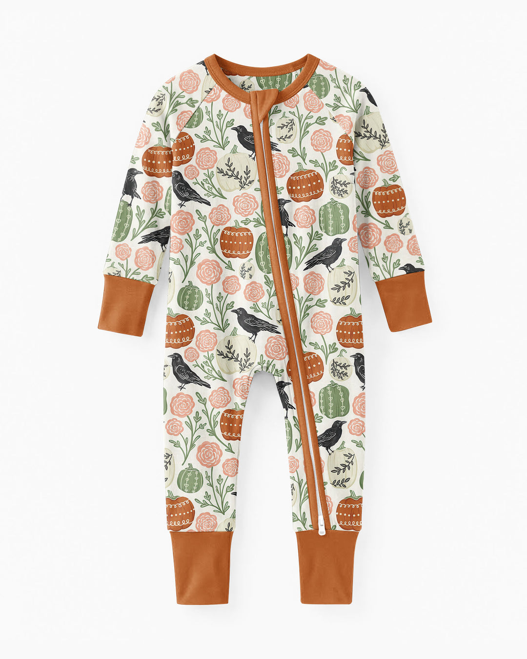 Country Crows with Mums and Pumpkins Bamboo Convertible Zippy