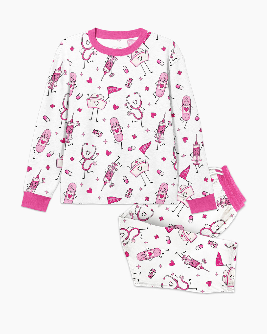 Cute Nurse Crew Bamboo Men's Pajama Set
