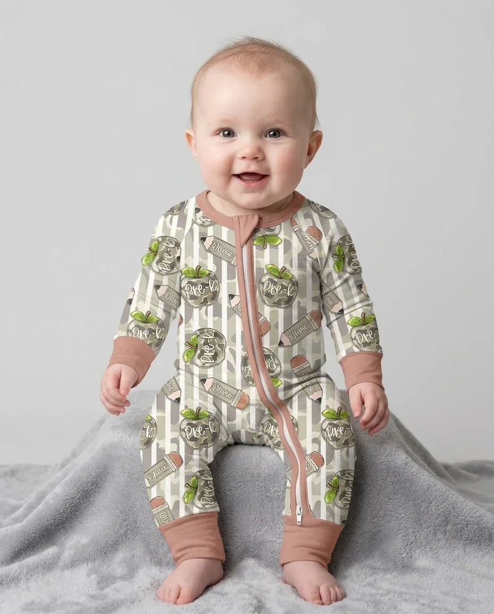 Gerippte Babykleidung mit individuellem Foto - Weich &amp; Skizzenhaft
