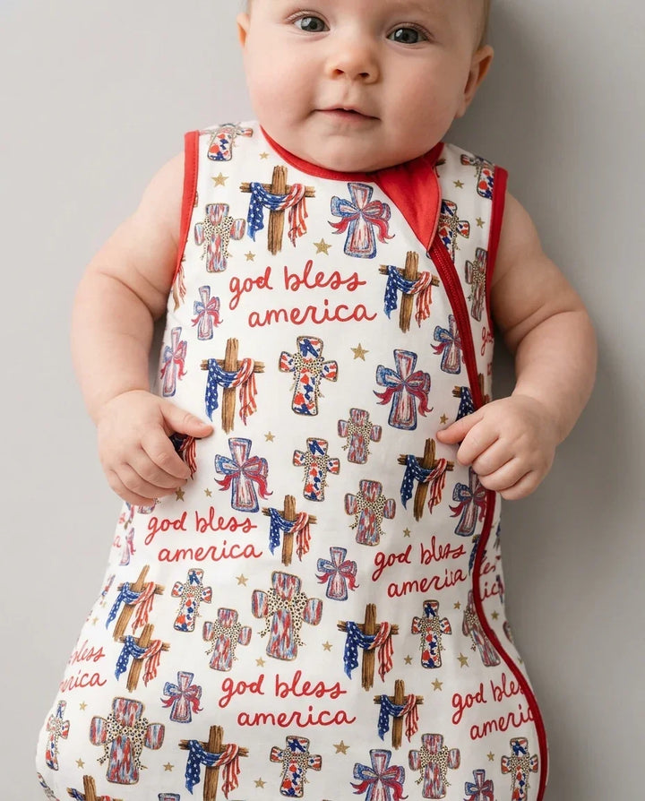 God Bless America Family Matching Bamboo Sleep Bag