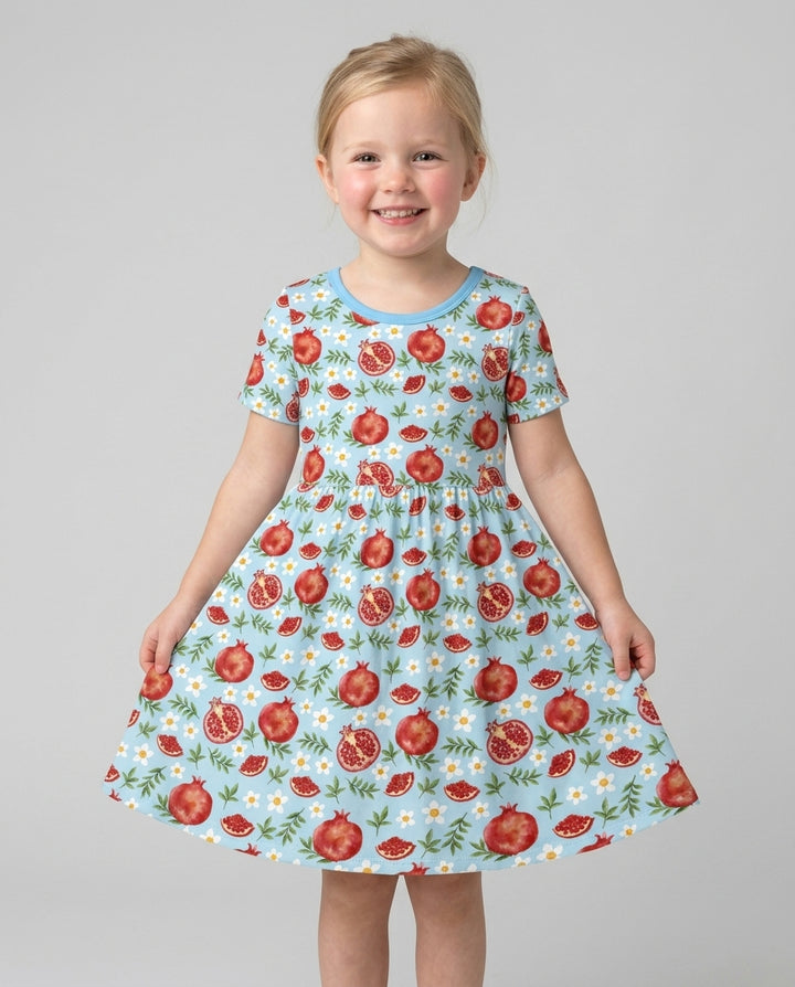 Pomegranate Garden Joy Family Matching Bamboo Twirl Dress