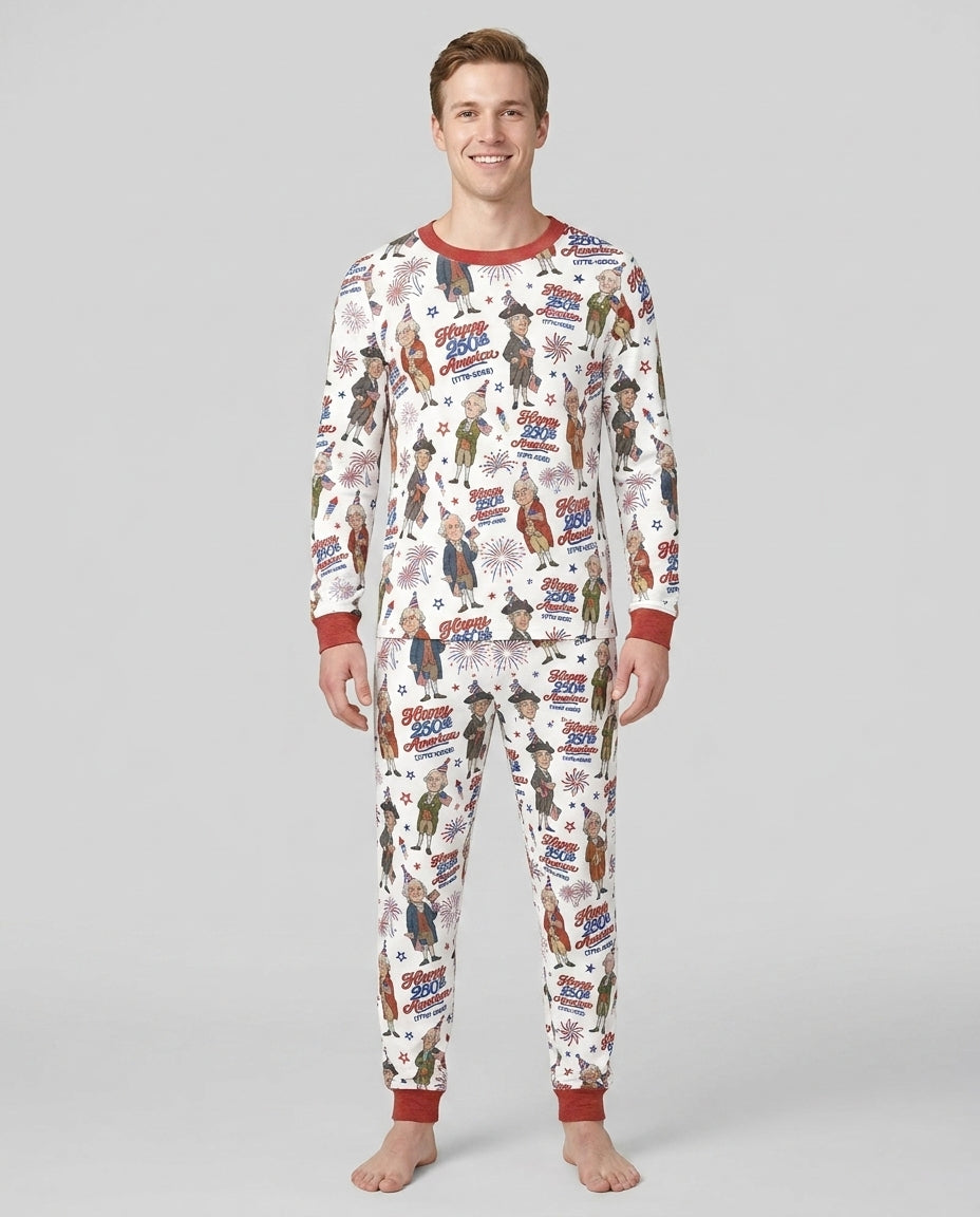 Party Like It's 1776 Family Matching Bamboo Men's Pajama Set