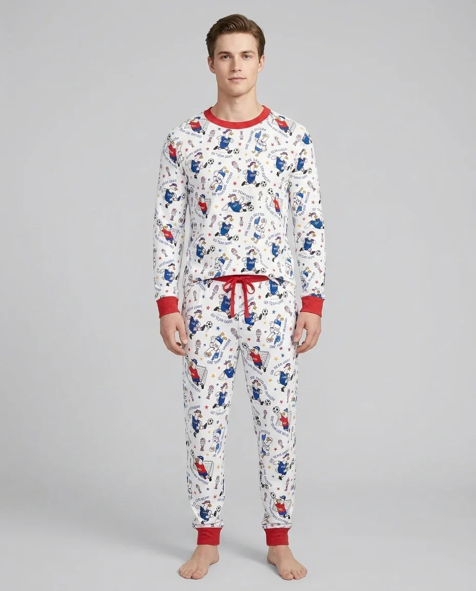 USA Soccer Goose Family Matching Bamboo Men's Pajama Set