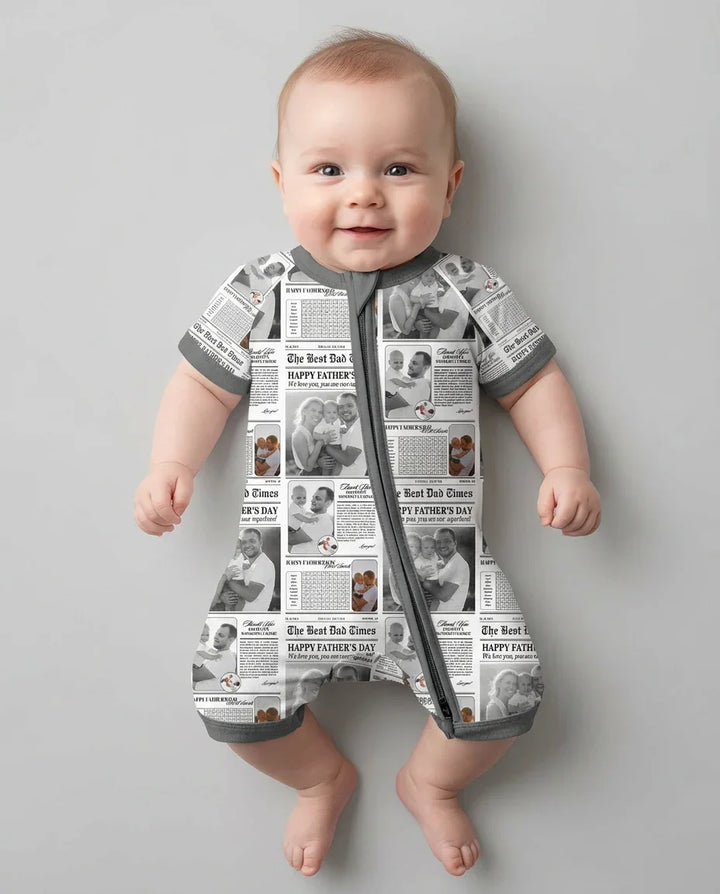 Custom Photo The Best Dad Times Bamboo Shorty Zippy