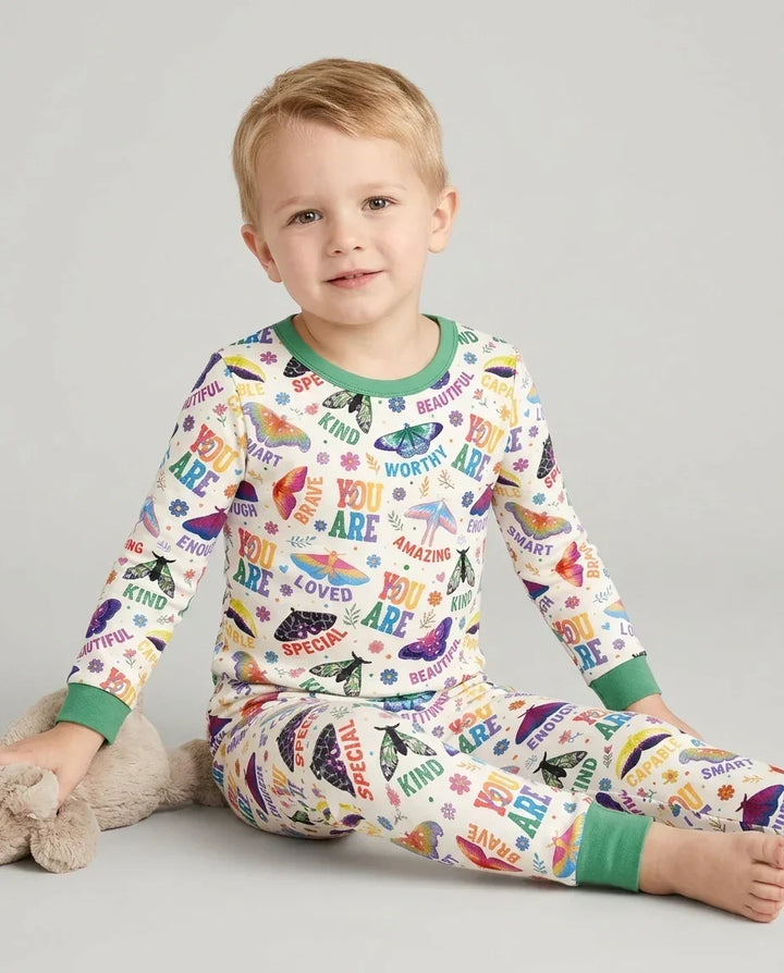 Proud Wings Family Matching Bamboo Two Piece Long Sleeve Pajama Set