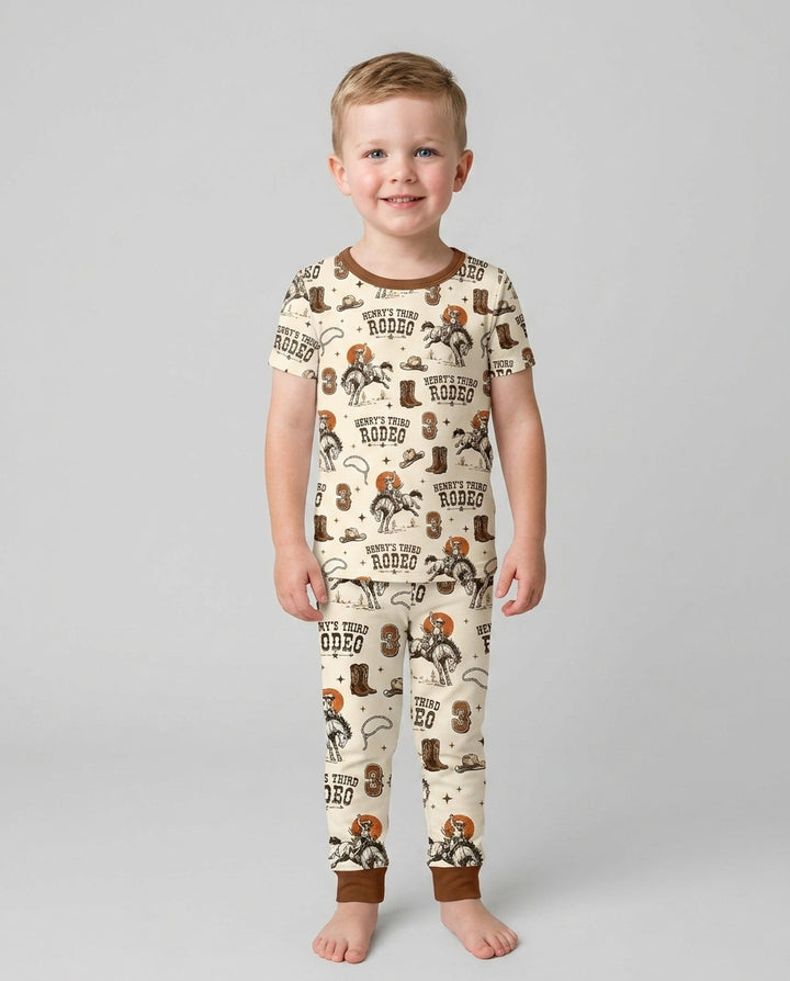 Zweiteiliges, kurzärmliges Pyjama-Set mit Marienkäfern