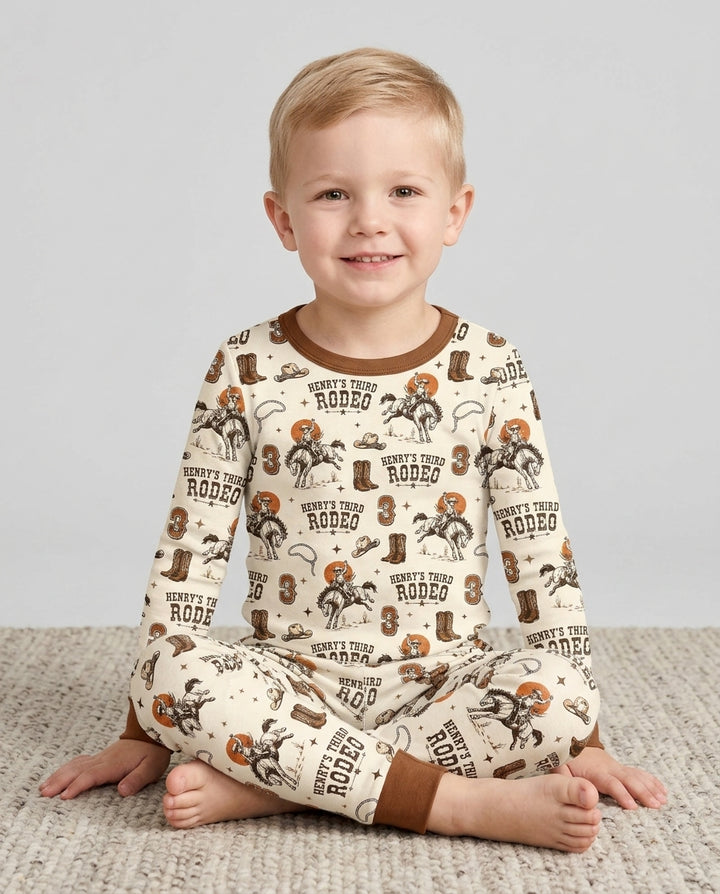 Zweiteiliges Langarm-Pyjama-Set mit Sommerfrüchten
