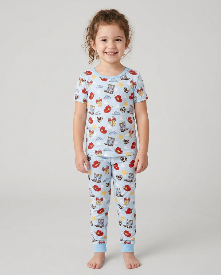 Zweiteiliges, kurzärmliges Pyjama-Set mit Marienkäfern