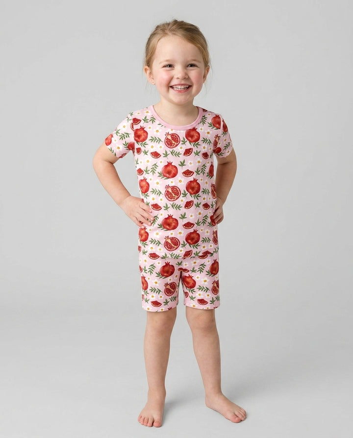Schlafanzug-Set zweiteilig, kurze Ärmel, kurze Hose, Bambus