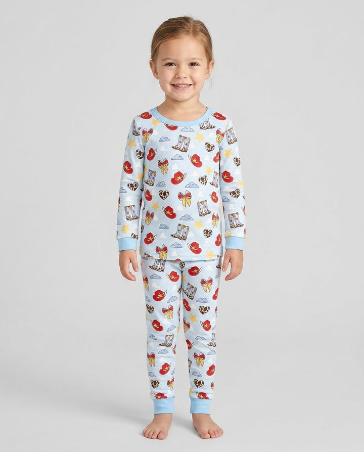 Cowboy Story Bamboo Two Piece Long Sleeve Pajama Set