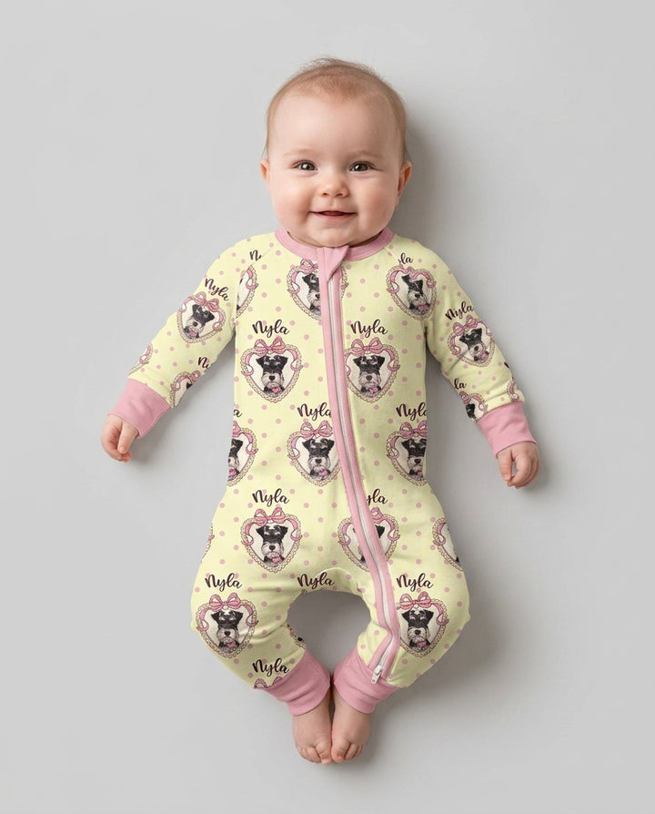 Custom Pet Photo Sweetheart Cameo Bamboo Convertible Zippy