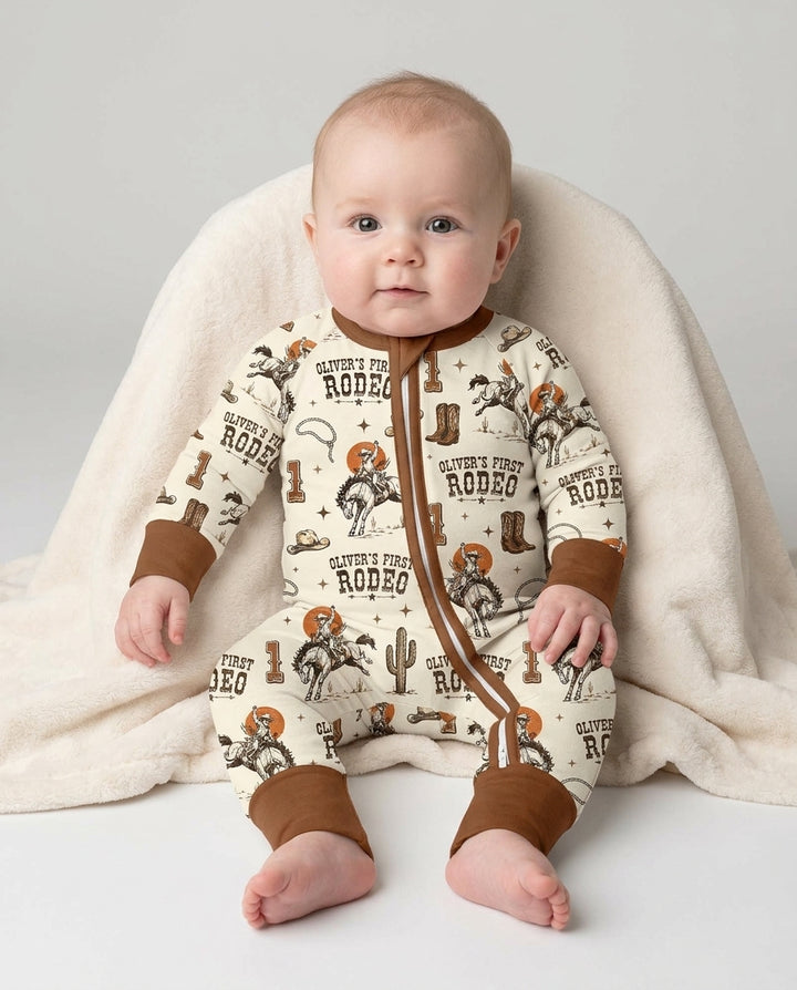 Custom Name Birthday Rodeo Bamboo Convertible Zippy