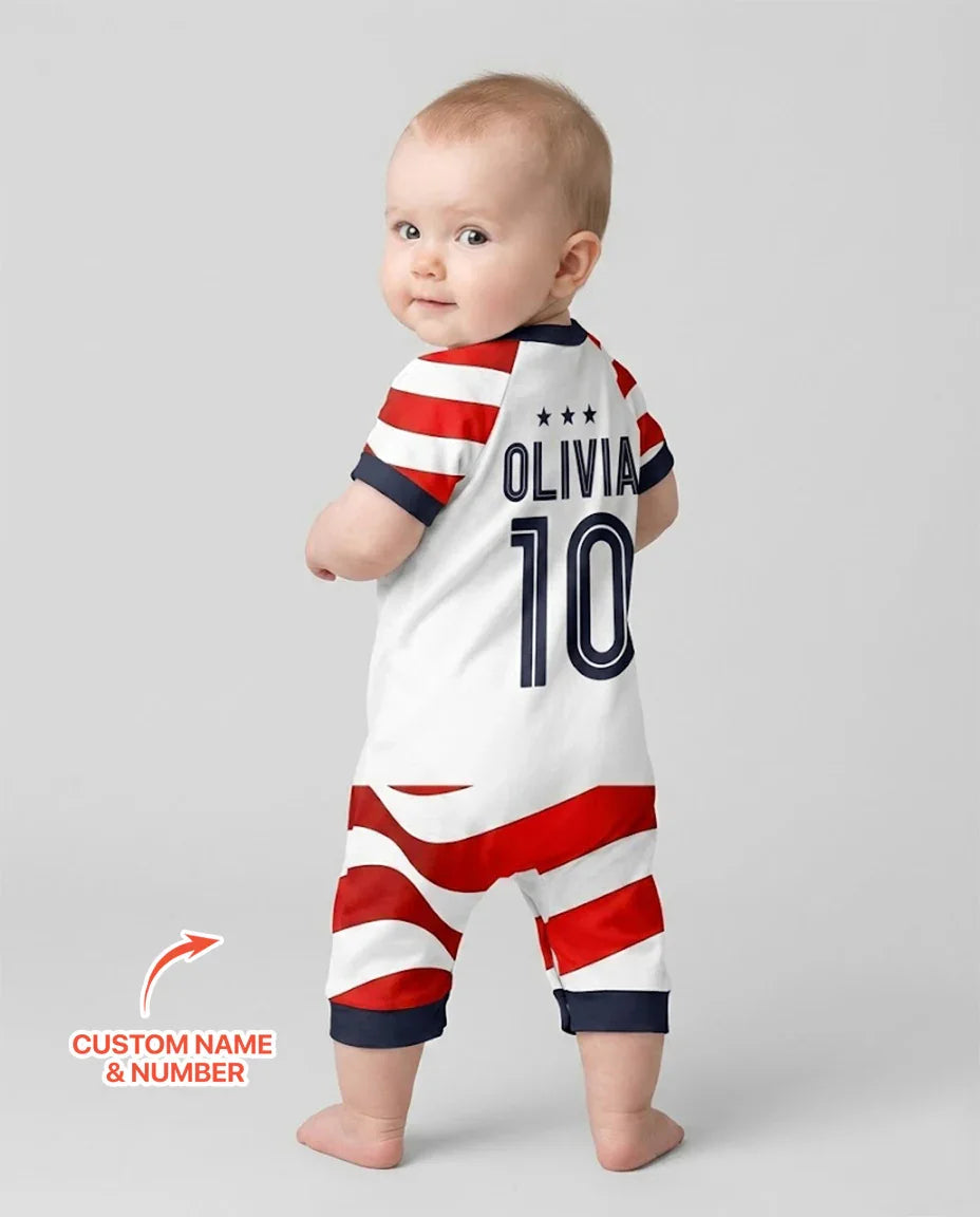 Custom Name USA Spirit Bamboo Shorty Zippy
