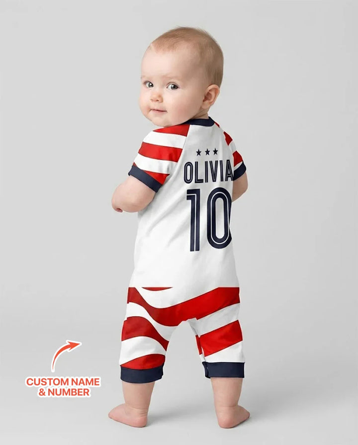 Custom Name USA Spirit Bamboo Shorty Zippy