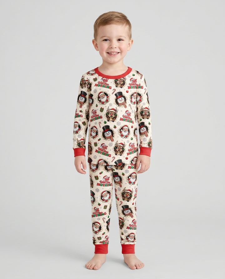 Funny Butt Christmas Squad Bamboo Two Piece Long Sleeve Pajama Set