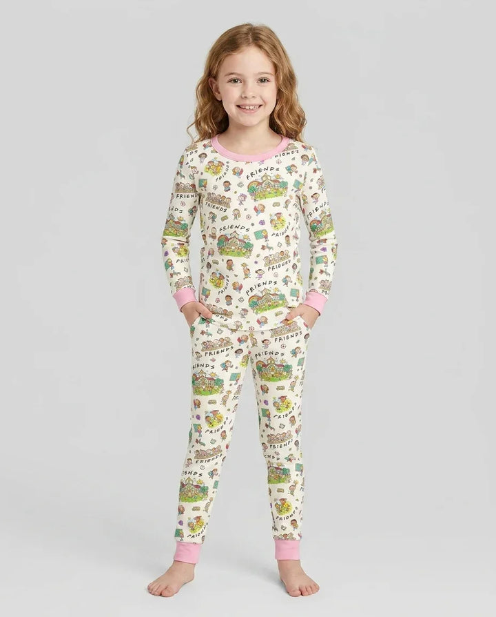 School Friends Forever Bamboo Two Piece Long Sleeve Pajama Set