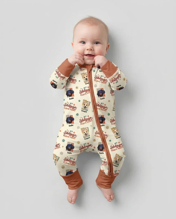 Custom Dog Photos "My Siblings Have Paws"  Bamboo Convertible Zippy