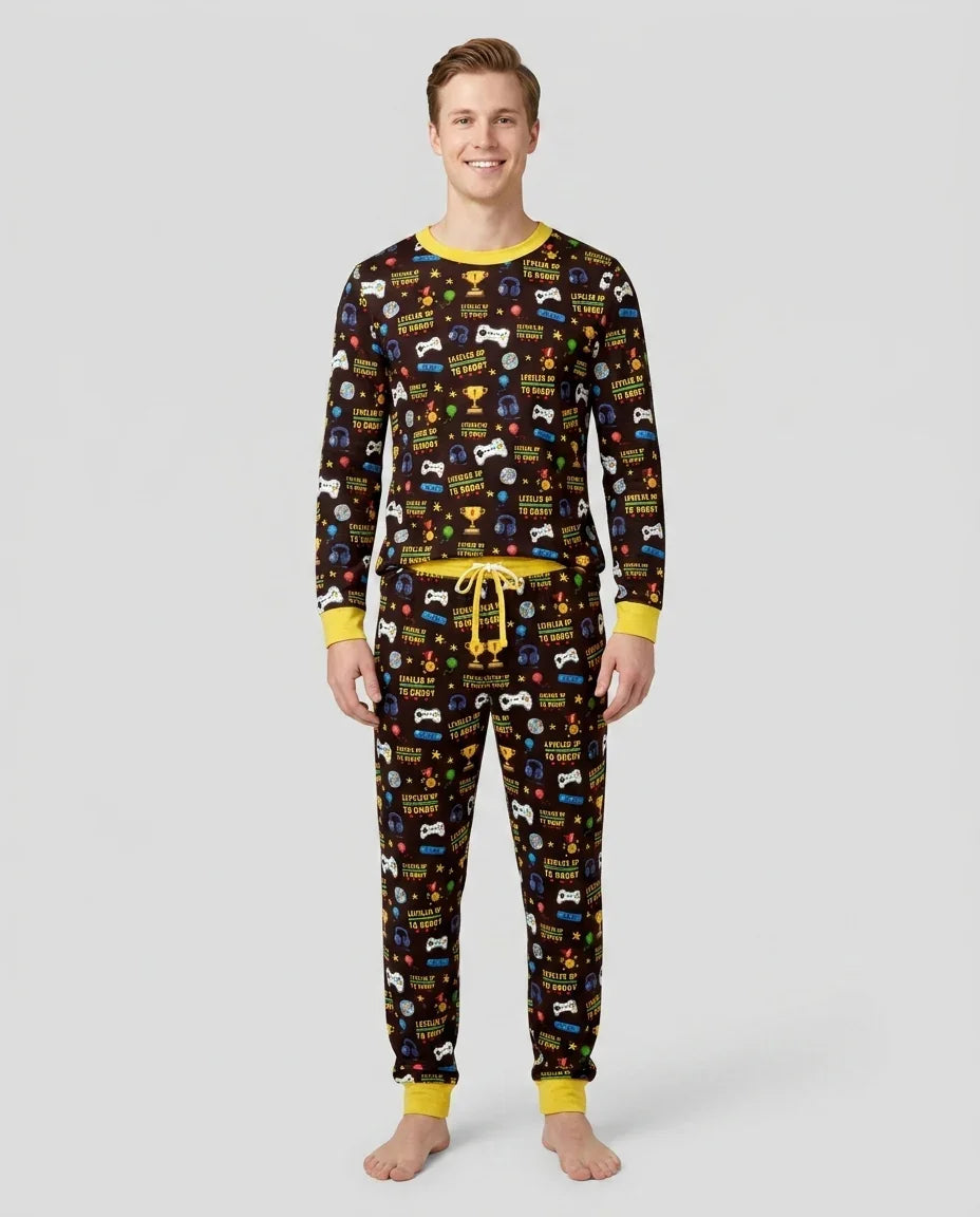 Leveled Up Daddy & Me Matching Bamboo Men's Pajama Set