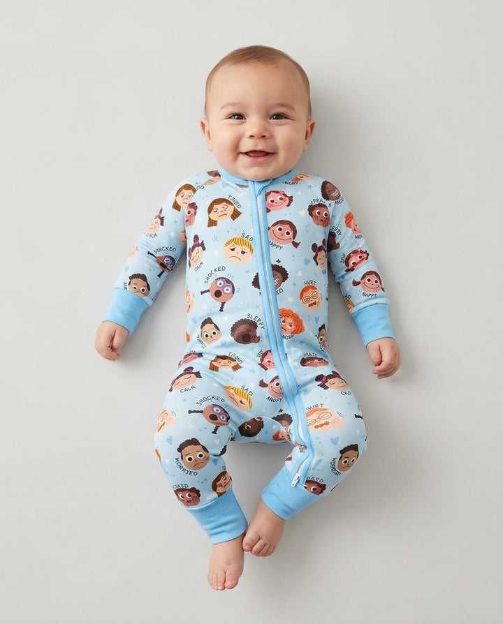 Gerippte Babykleidung mit individuellem Foto - Weich &amp; Skizzenhaft